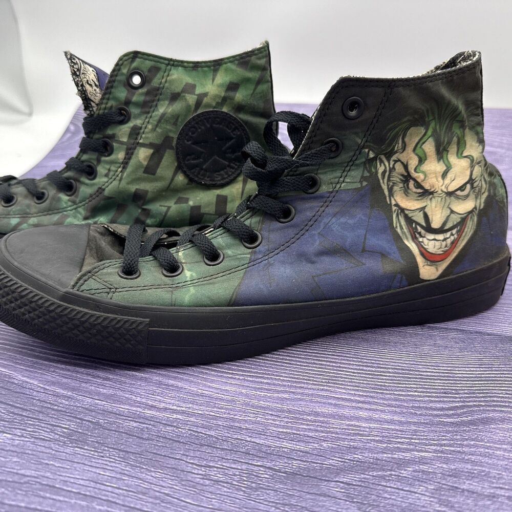 Converse JOKER HA All Star Chuck Taylor DC Comics Shoes Batman 2015 Size 11
